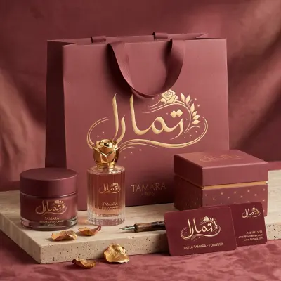 تصميم هوية بصرية لعلامة TAMARA لمستحضرات التجميل والعطور