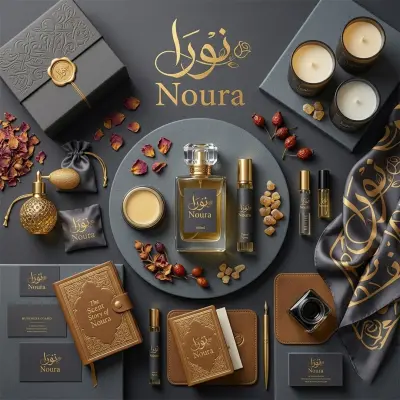 NORA Perfume Brand Identity | هوية بصرية فاخرة لعلامة عطور "نورا"