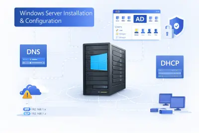 Windows Server Installation & Configuration (AD, DNS, DHCP)