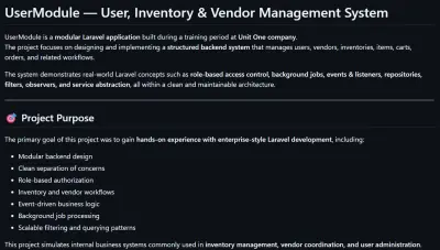 نظام إدارة مستخدمين ومخزون باستخدام Laravel