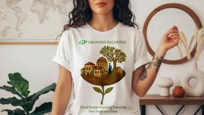 تصميم t-shirt لشركة تهتم بالمزارعين الفلسطينين