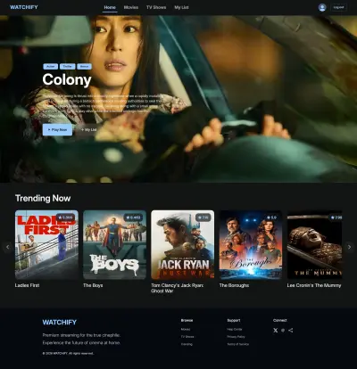 Watchify : منصة عرض وإدارة الأفلام والمسلسلات التفاعلية