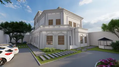 تصميم واجهة لفيلا ولاند سكيب