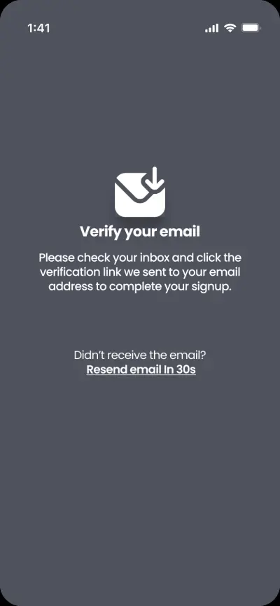 Verify your email