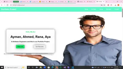 تصميم وتطوير موقع بورتفوليو شخصي Full-Stack