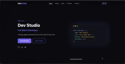 تصميم وتطوير موقع Portfolio شخصي احترافي يهدف إلى عرض المهارات والخبرات والمشاريع بأسلوب عصري وجذاب