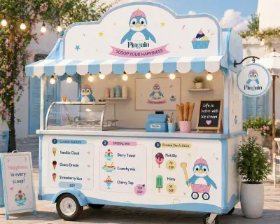 Scoop the Joy – Ice Cream Menu Design