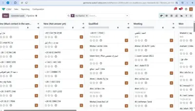 تنظيم دوره المبيعات ومتابعه العملاء المحتملين عبر الOdoo