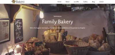 تصميم موقع مخبز