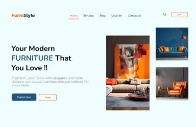 موقع عرض الاثاث UI UX