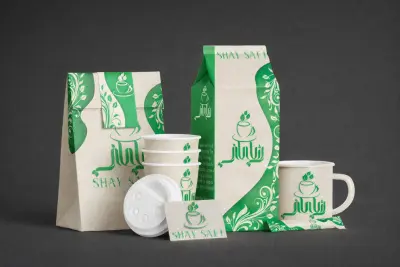 تصميم هوية بصرية لصالح شاي صافي