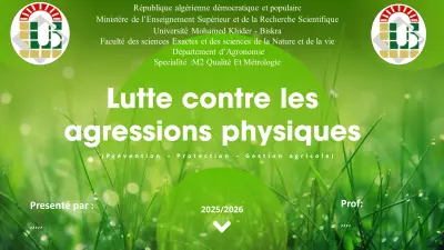 Lutte contre les agressions physiques – Présentation PowerPoint