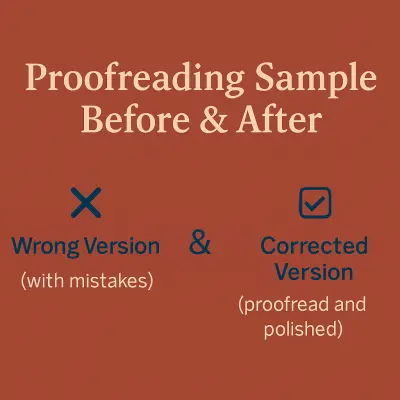 Proofreading Sample – Before & After