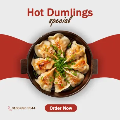 بوستر سوشيال ميديا لمطعم