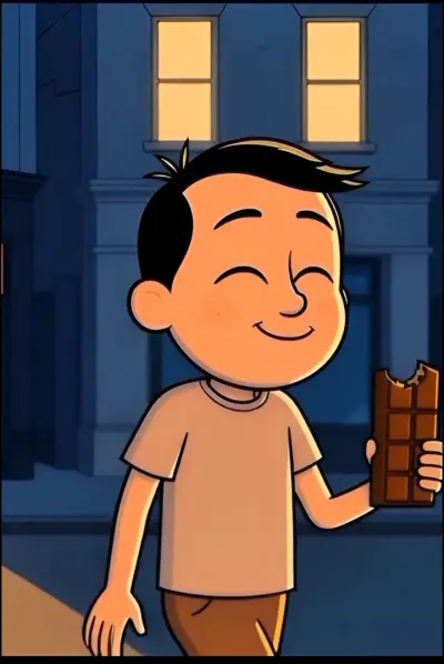 تصميم إعلان لمحل شوكولاتة