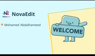 تصميم إعلان لخدمة NovaEdit