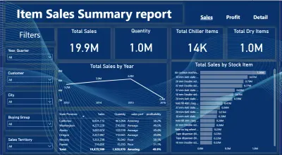 لوحة تحليل المبيعات والأرباح باستخدام Power BI