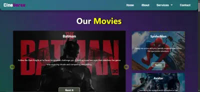 CineVerse صفحه هبوط