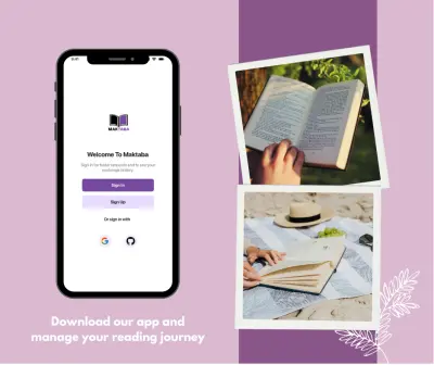 تصميم واجهات وتجربة مستخدم لتطبيق مكتبة (UI/UX)