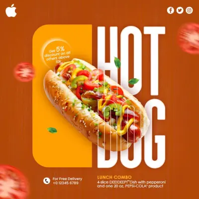 بوستر اعلاني لمطعم