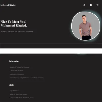 Front-End Developer Portfolio Landing Page Design
