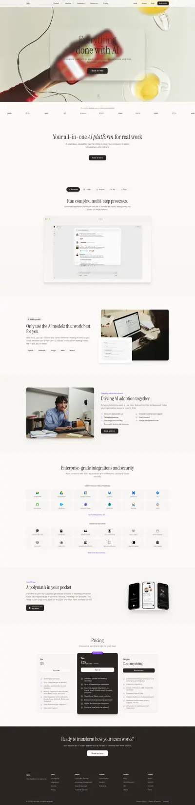 Aura Platform Development Project – An Integrated AI Platform for Enterprises