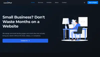 تصميم وتطوير موقع تعريفي لوكالة رقمية (Landing Page) متجاوب وسريع