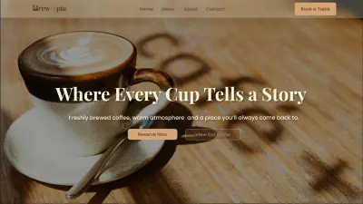 تصميم واجهة موقع لمقهى (UI/UX) باستخدام Figma
