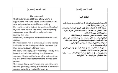 الترجمة من العربية للانجليزية والعكس