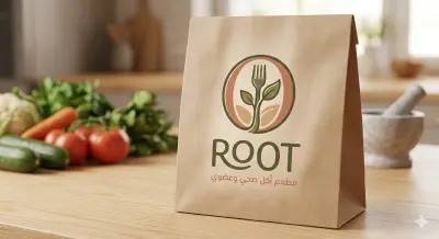تصميم علامة تجارية لمطعم وجبات صحية وعضوية.