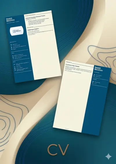 تصميم CV احترافي بطريقة عصرية ومتقنة