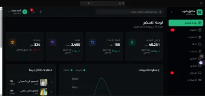 لوحة تحكم لي المتجر