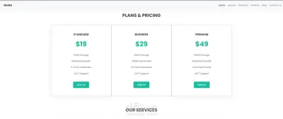 تصميم واجهة موقع استضافة سحابية (Landing Page) عصرية ومتجاوبة