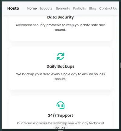 تصميم واجهة موقع استضافة سحابية (Landing Page) عصرية ومتجاوبة