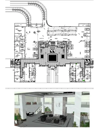 تصميم مبني المنتدي بالقرية الذكية