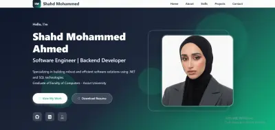 تصميم وتطوير موقع شخصي احترافي (Portfolio Website)