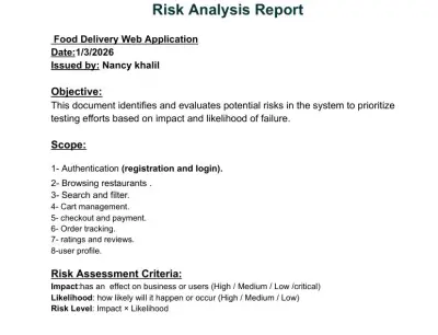 Risk Analysis Report for Web Application