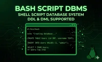 انشاء داتا بيز احترافية باستخدام shell script