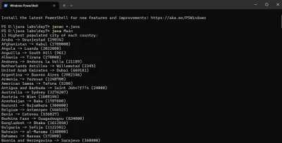 مشروع جافا لاستخراج معلومات من ملفات csv