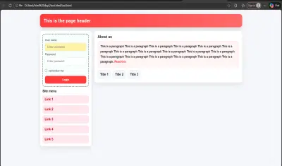 تصميم وتنسيق صفحة ويب احترافية باستخدام HTML وCSS