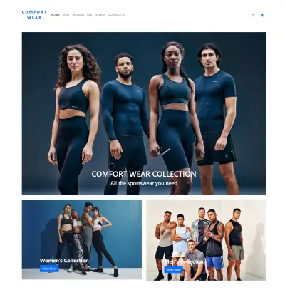 موقع تجاري للملابس الرياضية E-commerce Website