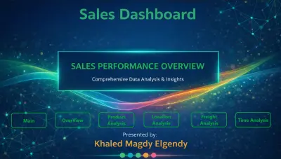 لوحة تحكم تفاعلية لتحليل المبيعات والعمليات اللوجستية (Sales & Freight Dashboard)