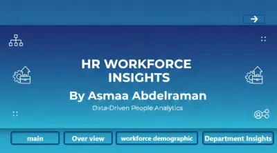 لوحة تحكم ذكاء الأعمال لتحليل القوى العاملة (HR Workforce Insights Dashboard)