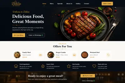 Restaurant Landing Page Design