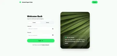Animal Quiz App – تطبيق اختبار معلومات عن الحيوانات