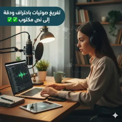 تفريغ صوتيات إلى نص مكتوب بدقة عالية