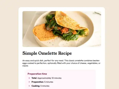 Recipe Page