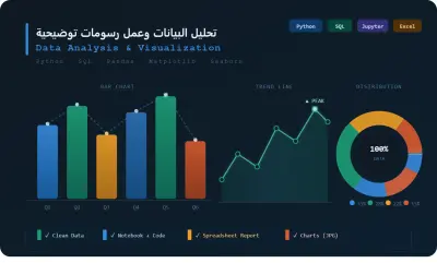 تحليل البيانات وعمل رسومات توضيحية| Data Analysis and Visual