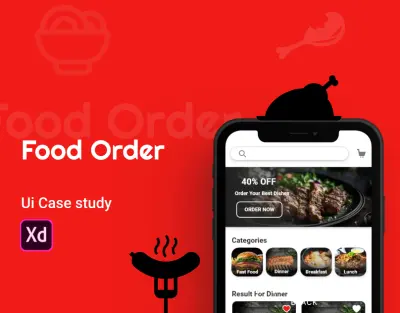تصميم تطبيق فود اوردر