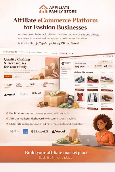 Affiliate Family Store – منصة تجارة إلكترونية بنظام Affiliate متعددة الصلاحيات